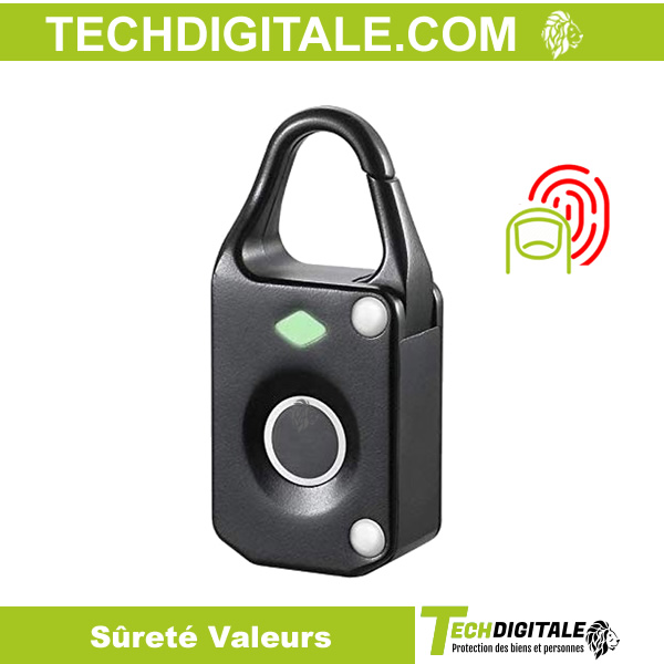 Cadenas a empreinte digital biométrique P9 Ouverture empreintes digitales  biométric ou application - Cadna solide, Étanche, Antivol, Indicateur  batterie - USB : : Bricolage